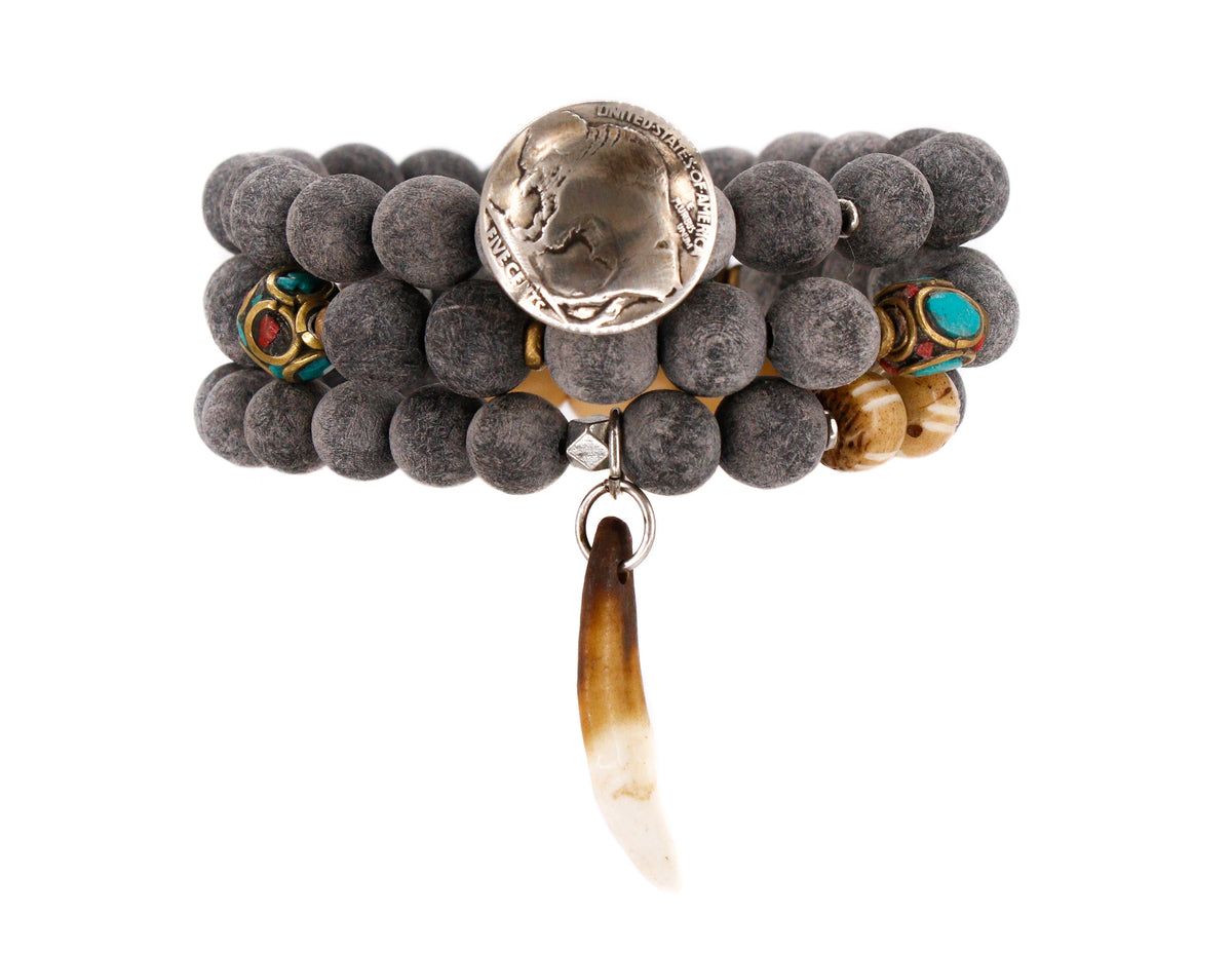 Men’s buffalo and sandalwood bracelet farahbean