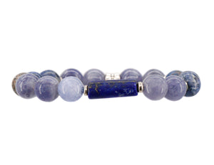 Lapis and iolite bracelet