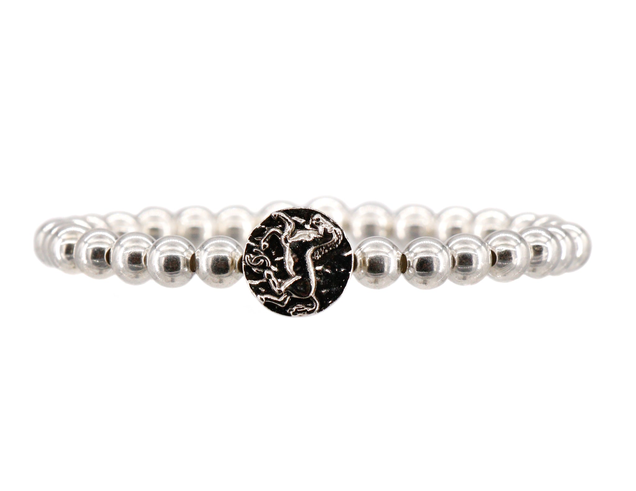 Sterling silver and silver repurposed button bracelet