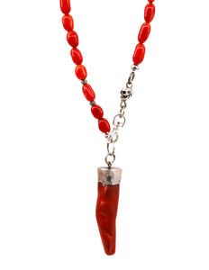 Red coral necklace