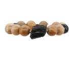 Load image into Gallery viewer, Black tourmaline and sandalwood bracelet
