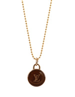 Load image into Gallery viewer, 14kg ball chain necklace with a repurposed designer charm
