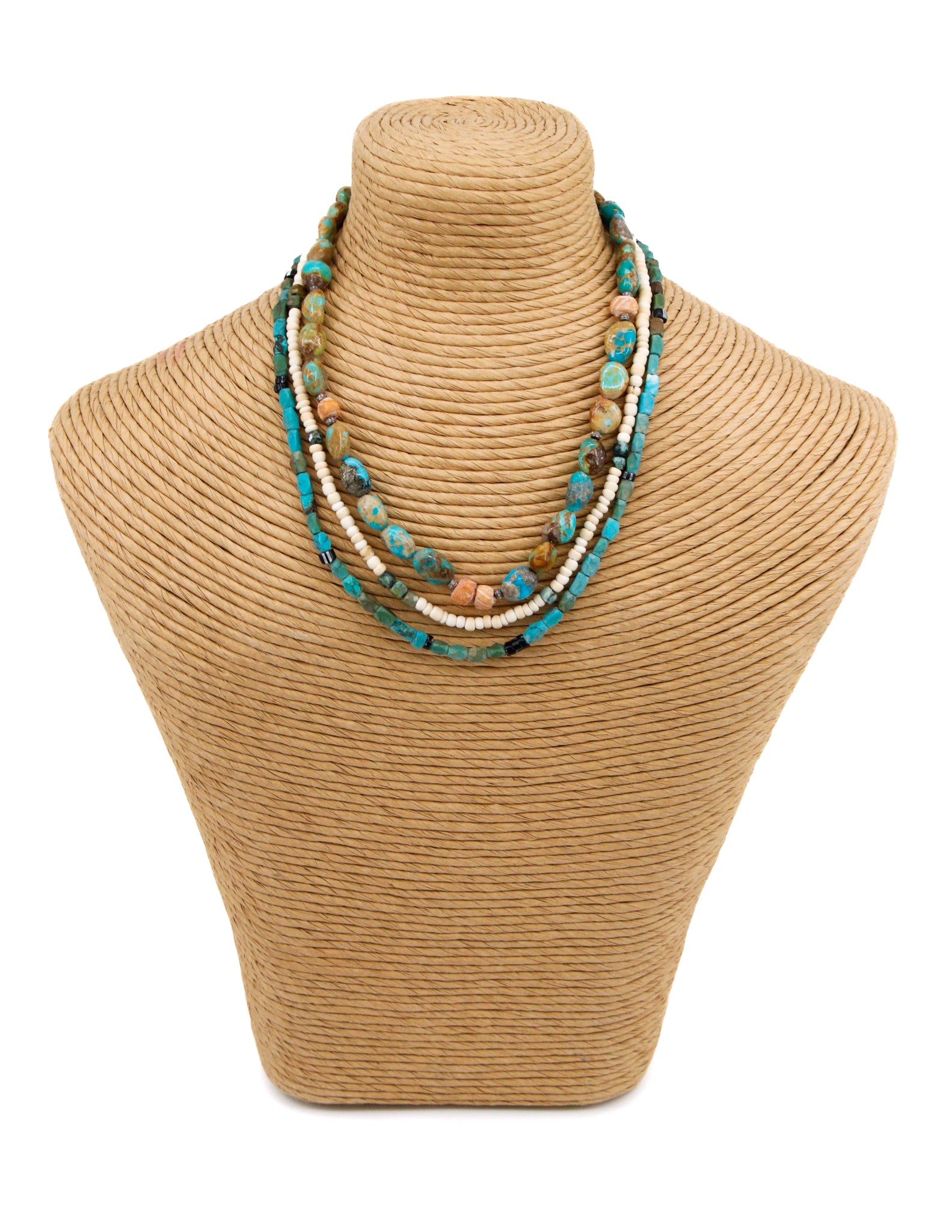 Hand cut turquoise choker