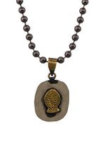 Load image into Gallery viewer, Gun metal ball chain necklace with a fish pendant
