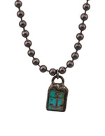Load image into Gallery viewer, Gun metal ball chain necklace with an anchor pendant
