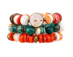 Load image into Gallery viewer, Chrysocolla, spiny oyster and turquoise bracelet
