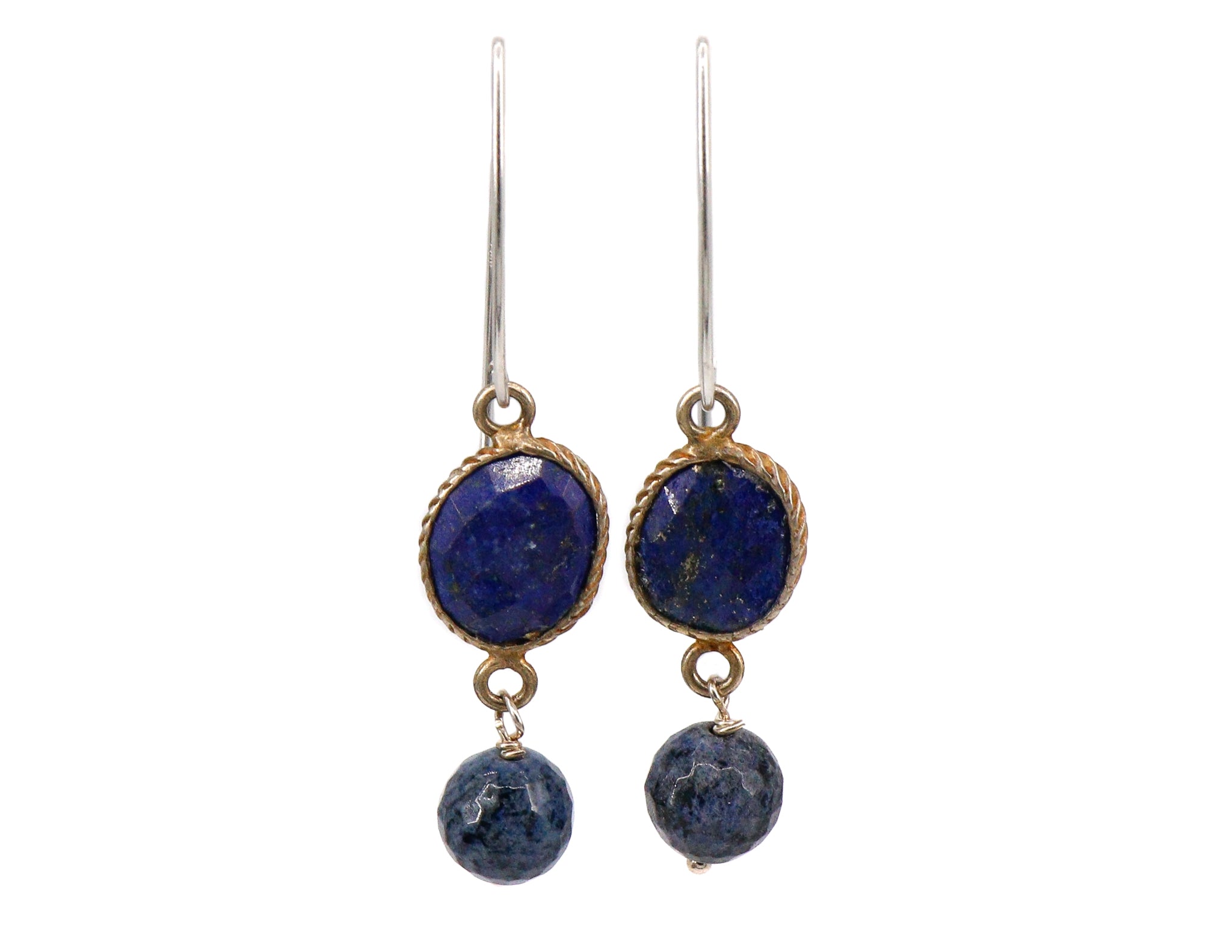 Vintage lapis with sterling silver earrings