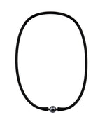 Load image into Gallery viewer, Silicone choker with a grey pearl

