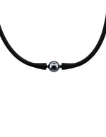 Load image into Gallery viewer, Silicone choker with a grey pearl
