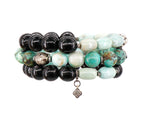 Load image into Gallery viewer, Peruvian turquoise and buffalo bracelet

