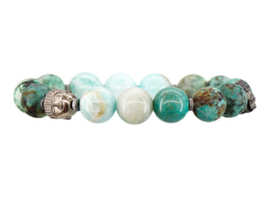 Peruvian turquoise and amazonite bracelet