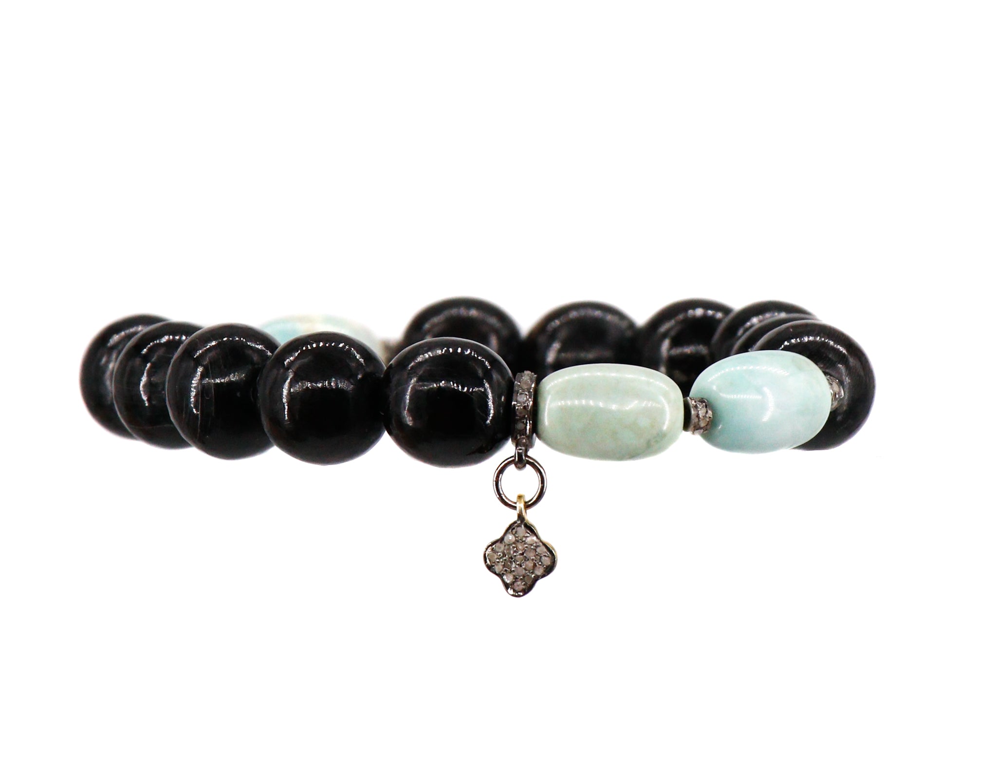 Buffalo horn and Peruvian turquoise bracelet
