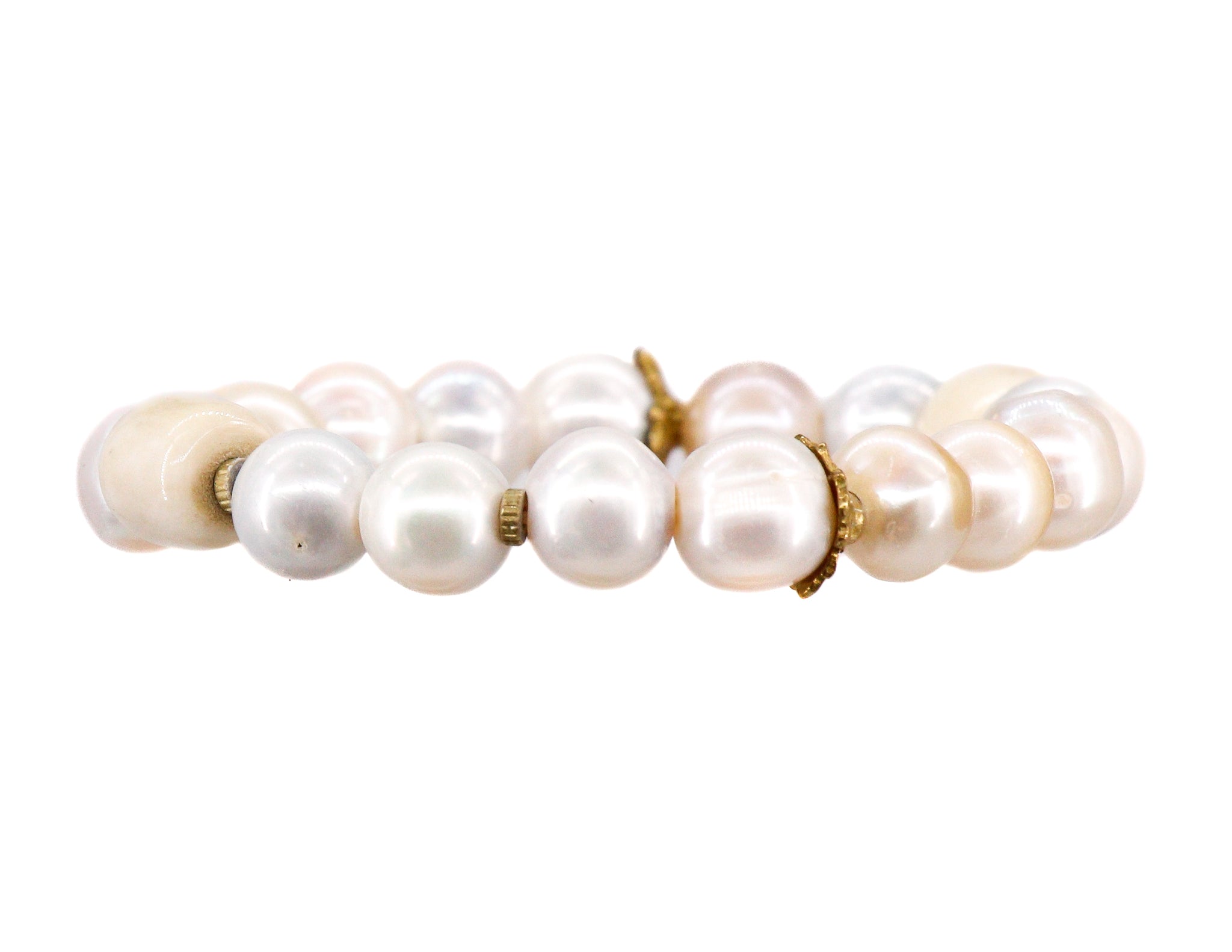 Freshwater pearl with antler bracelet