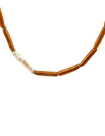 Load image into Gallery viewer, Gold coral and pearl necklace
