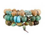Load image into Gallery viewer, Ammonite with sleeping beauty turquoise bracelet

