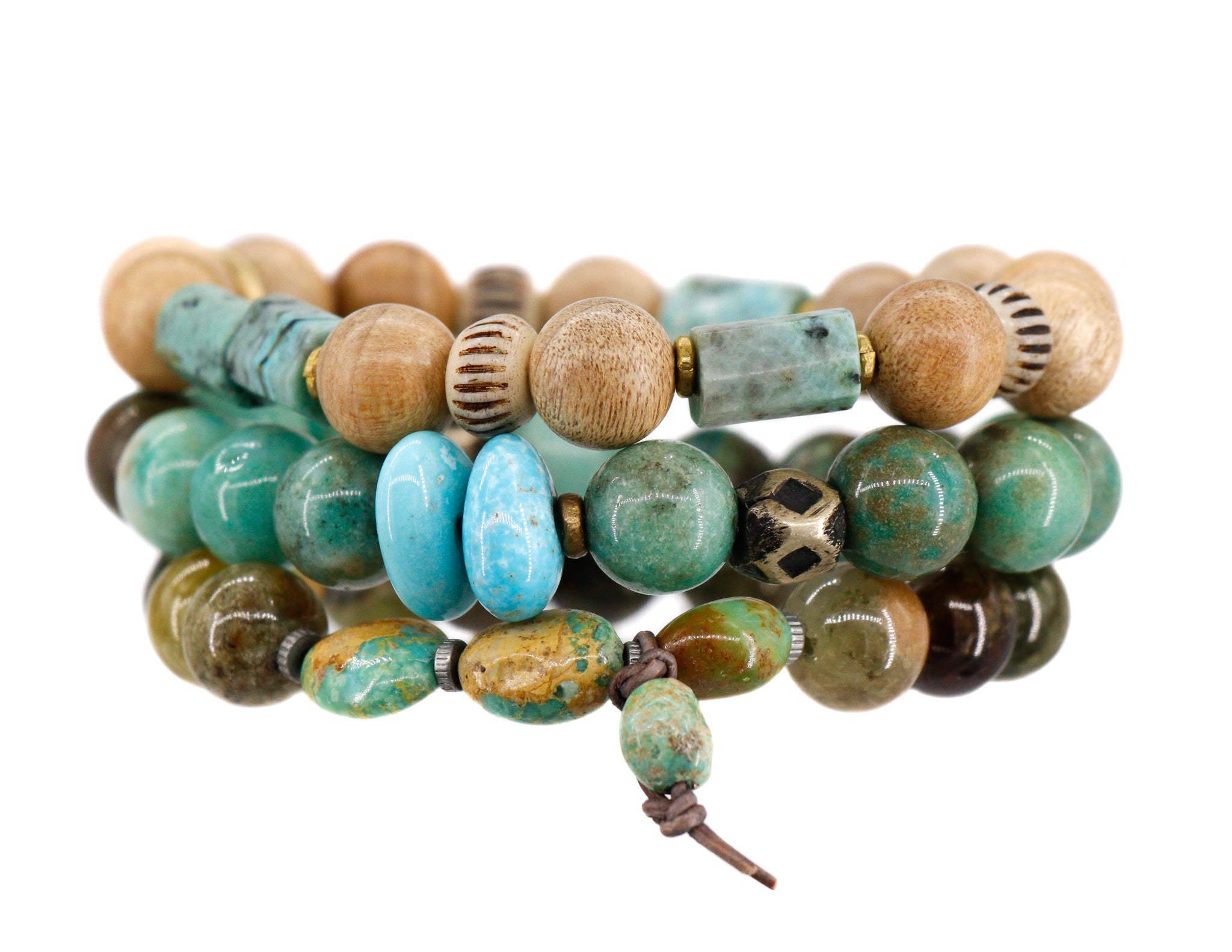 Lodolite and Campitos turquoise bracelet