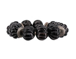 Load image into Gallery viewer, Carved black water buffalo bead bracelet with silver
