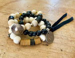 Load image into Gallery viewer, SKO Buffs bracelet with a &quot;buffalo nickel&quot;, river stone and coconut
