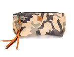 Load image into Gallery viewer, Tan camoflauge small clutch

