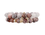 Load image into Gallery viewer, Botswana agate with selenite bracelet
