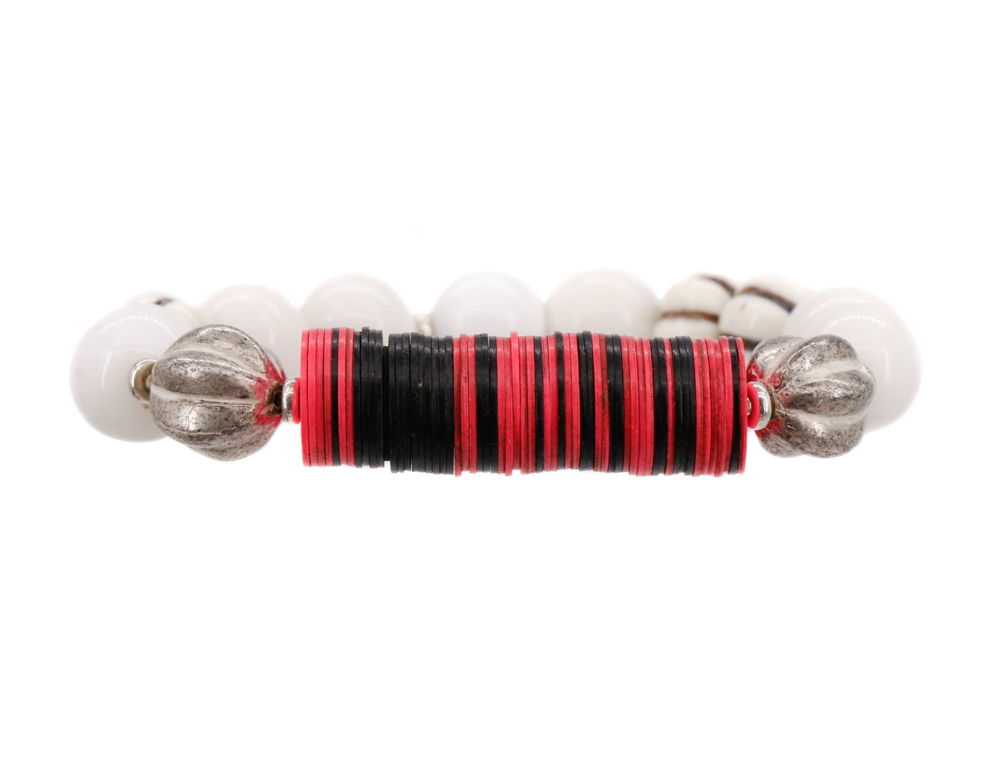 African vinyl with white opal bracelet