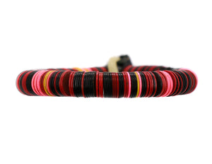 African vinyl bracelet with a suede tassel