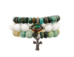 Load image into Gallery viewer, Conch shell and turquoise bracelet
