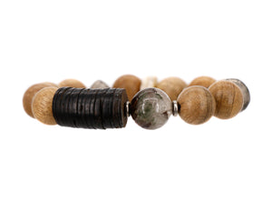 Sandalwood, coconut and lodolite bracelet