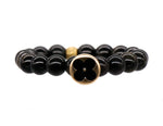 Load image into Gallery viewer, Black repurposed designer button bracelet
