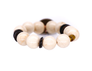 SKO Buffs bracelet with a "buffalo nickel", river stone and coconut