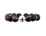 Load image into Gallery viewer, Turkish buffalo horn with pave diamonds and a farahbean pave diamond logo bead
