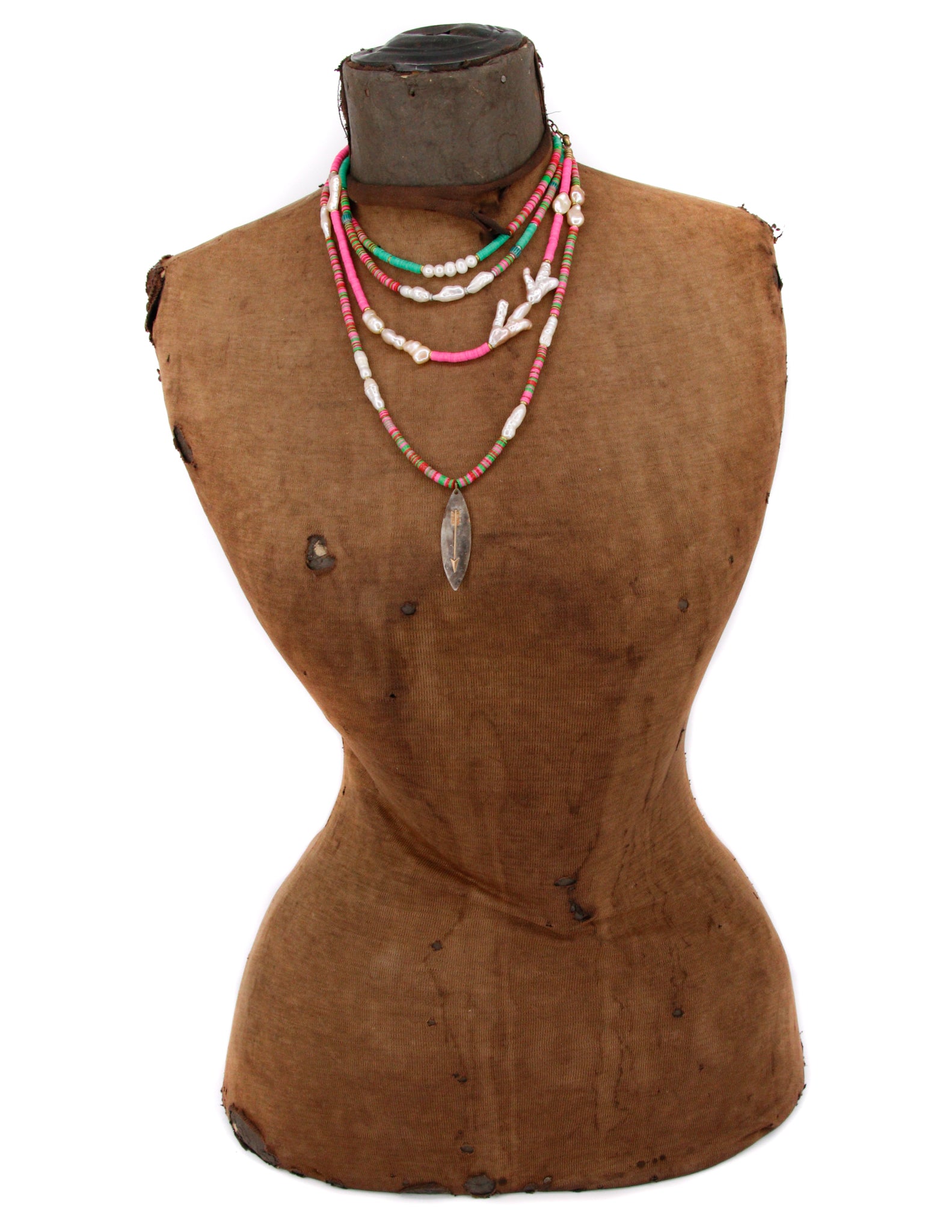 African vinyl necklace