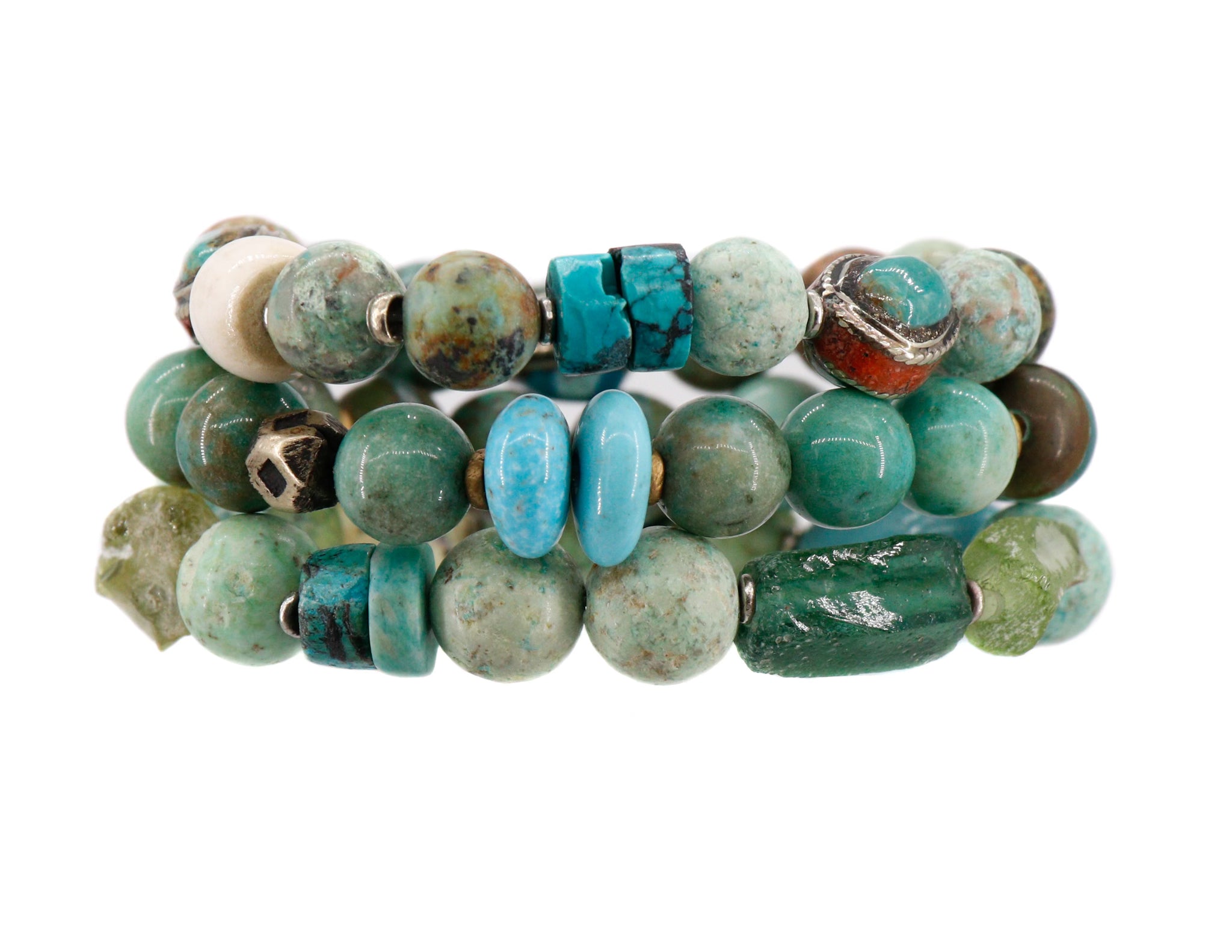 Amazonite and turquoise bracelet